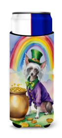 Where the gold at Hugger for Ultra Slim Cans (Dog Breed: Chinese Crested 5514, size: Slim Can)