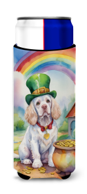 Where the gold at Hugger for Ultra Slim Cans (Dog Breed: Clumber Spaniel 5517, size: Slim Can)