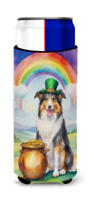 Where the gold at Hugger for Ultra Slim Cans (Dog Breed: Collie 5519, size: Slim Can)