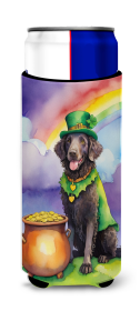 Where the gold at Hugger for Ultra Slim Cans (Dog Breed: Curly-Coated Retriever 5523, size: Slim Can)