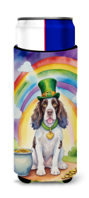 Where the gold at Hugger for Ultra Slim Cans (Dog Breed: English Springer Spaniel 5535, size: Slim Can)