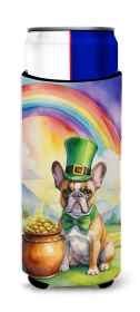 Where the gold at Hugger for Ultra Slim Cans (Dog Breed: French Bulldog 5540, size: Slim Can)