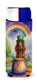 Where the gold at Hugger for Ultra Slim Cans (Dog Breed: Irish Setter 5557, size: Slim Can)