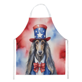 Patriotic American Apron (Dog Breed: Afghan Hound 5632, size: large)