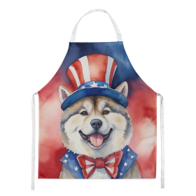 Patriotic American Apron (Dog Breed: Akita 5634, size: large)