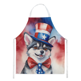 Patriotic American Apron (Dog Breed: Alaskan Klee Kai 5635, size: large)