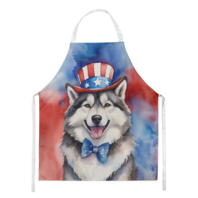 Patriotic American Apron (Dog Breed: Alaskan Malamute 5636, size: large)