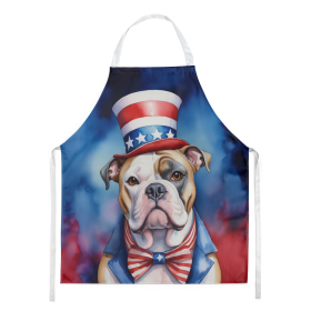 Patriotic American Apron (Dog Breed: American Bulldog 5638, size: large)