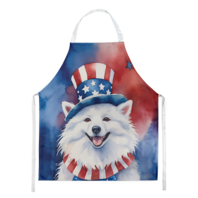 Patriotic American Apron (Dog Breed: American Eskimo 5640, size: large)