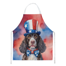 Patriotic American Apron (Dog Breed: American Water Spaniel 5643, size: large)