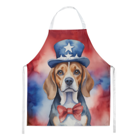 Patriotic American Apron (Dog Breed: Beagle 5650, size: large)