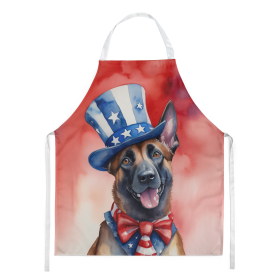 Patriotic American Apron (Dog Breed: Belgian Malinois 5653, size: large)