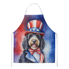 Patriotic American Apron (Dog Breed: Bernedoodle 5657, size: large)