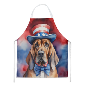 Patriotic American Apron (Dog Breed: Bloodhound 5661, size: large)