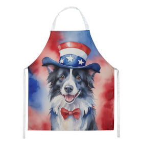 Patriotic American Apron (Dog Breed: Border Collie 5663, size: large)