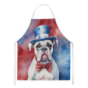 Patriotic American Apron (Dog Breed: Boxer 5669, size: large)