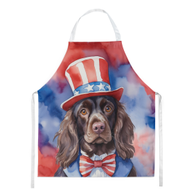 Patriotic American Apron (Dog Breed: Boykin Spaniel 5670, size: large)