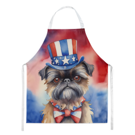 Patriotic American Apron (Dog Breed: Brussels Griffon 5672, size: large)
