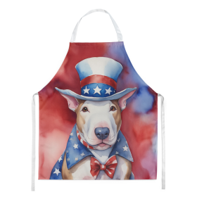 Patriotic American Apron (Dog Breed: Bull Terrier 5673, size: large)