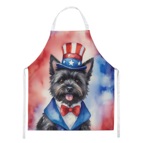 Patriotic American Apron (Dog Breed: Cairn Terrier 5675, size: large)