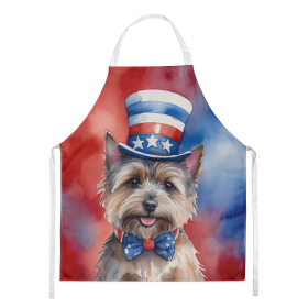 Patriotic American Apron (Dog Breed: Cairn Terrier 5676, size: large)