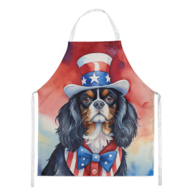 Patriotic American Apron (Dog Breed: Cavalier Spaniel 5680, size: large)