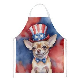 Patriotic American Apron (Dog Breed: Chihuahua 5684, size: large)