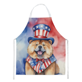 Patriotic American Apron (Dog Breed: Chow Chow 5687, size: large)