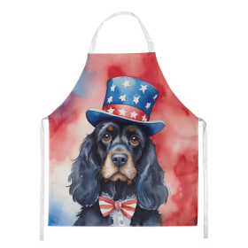Patriotic American Apron (Dog Breed: Cocker Spaniel 5690, size: large)