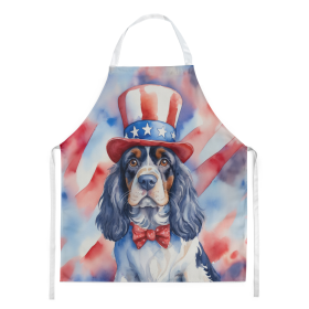 Patriotic American Apron (Dog Breed: Cocker Spaniel 5692, size: large)