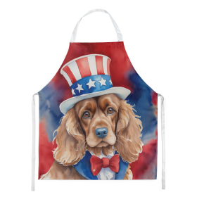 Patriotic American Apron (Dog Breed: Cocker Spaniel 5693, size: large)