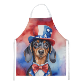 Patriotic American Apron (Dog Breed: Dachshund 5699, size: large)