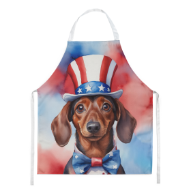 Patriotic American Apron (Dog Breed: Dachshund 5700, size: large)