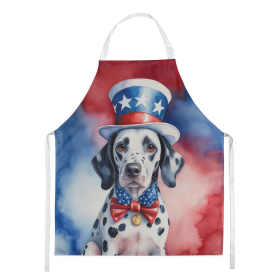 Patriotic American Apron (Dog Breed: Dalmatian 5701, size: large)
