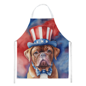 Patriotic American Apron (Dog Breed: Dogue de Bordeaux 5704, size: large)