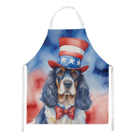 Patriotic American Apron (Dog Breed: English Cocker Spaniel 5709, size: large)