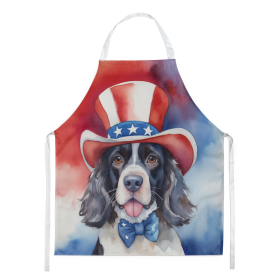 Patriotic American Apron (Dog Breed: English Springer Spaniel 5712, size: large)
