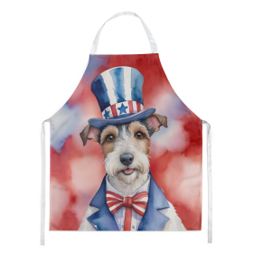 Patriotic American Apron (Dog Breed: Fox Terrier 5716, size: large)