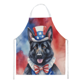 Patriotic American Apron (Dog Breed: German Shepherd 5719, size: large)