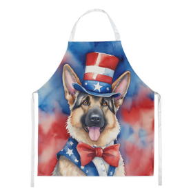 Patriotic American Apron (Dog Breed: German Shepherd 5720, size: large)