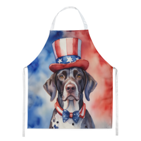 Patriotic American Apron (Dog Breed: German Shorthaired Pointer 5721, size: large)
