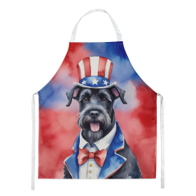 Patriotic American Apron (Dog Breed: Giant Schnauzer 5723, size: large)