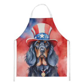 Patriotic American Apron (Dog Breed: Gordon Setter 5727, size: large)