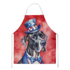 Patriotic American Apron (Dog Breed: Great Dane 5728, size: large)
