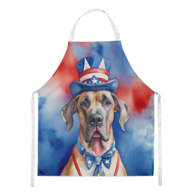 Patriotic American Apron (Dog Breed: Great Dane 5729, size: large)