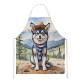 Cowboy Welcome Apron (Design: Alaskan Klee Kai 5828, size: large)