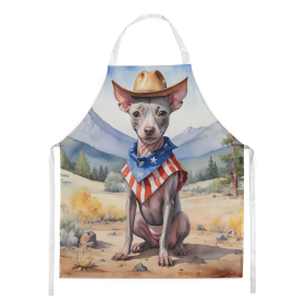 Cowboy Welcome Apron (Design: American Hairless Terrier 5834, size: large)