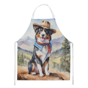 Cowboy Welcome Apron (Design: Australian Shepherd 5838, size: large)