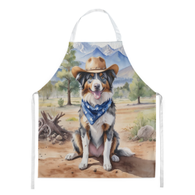 Cowboy Welcome Apron (Design: Australian Shepherd 5839, size: large)