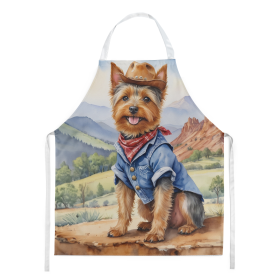 Cowboy Welcome Apron (Design: Australian Terrier 5840, size: large)